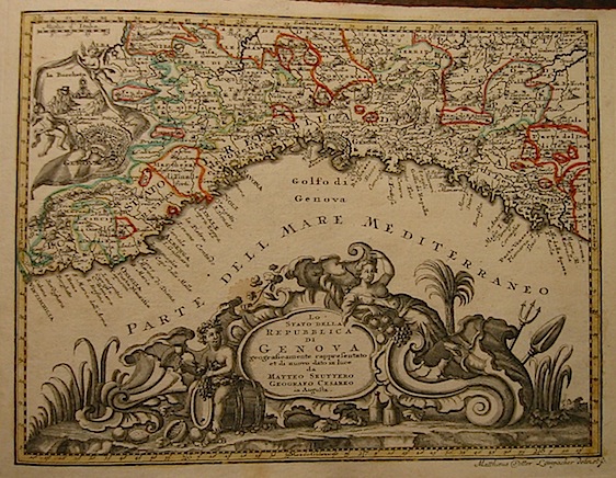Seutter Matthaeus (1678-1757) Lo Stato della Repubblica di Genova... s.d. (ma 1744) Augsburg, presso C.Lotter 
